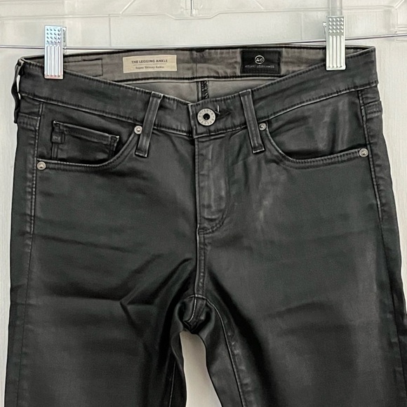 AG ADRIANO GOLDSCHMIED Legging Ankle Super Skinny Leatherette Jean Size 24R New - Picture 5 of 16